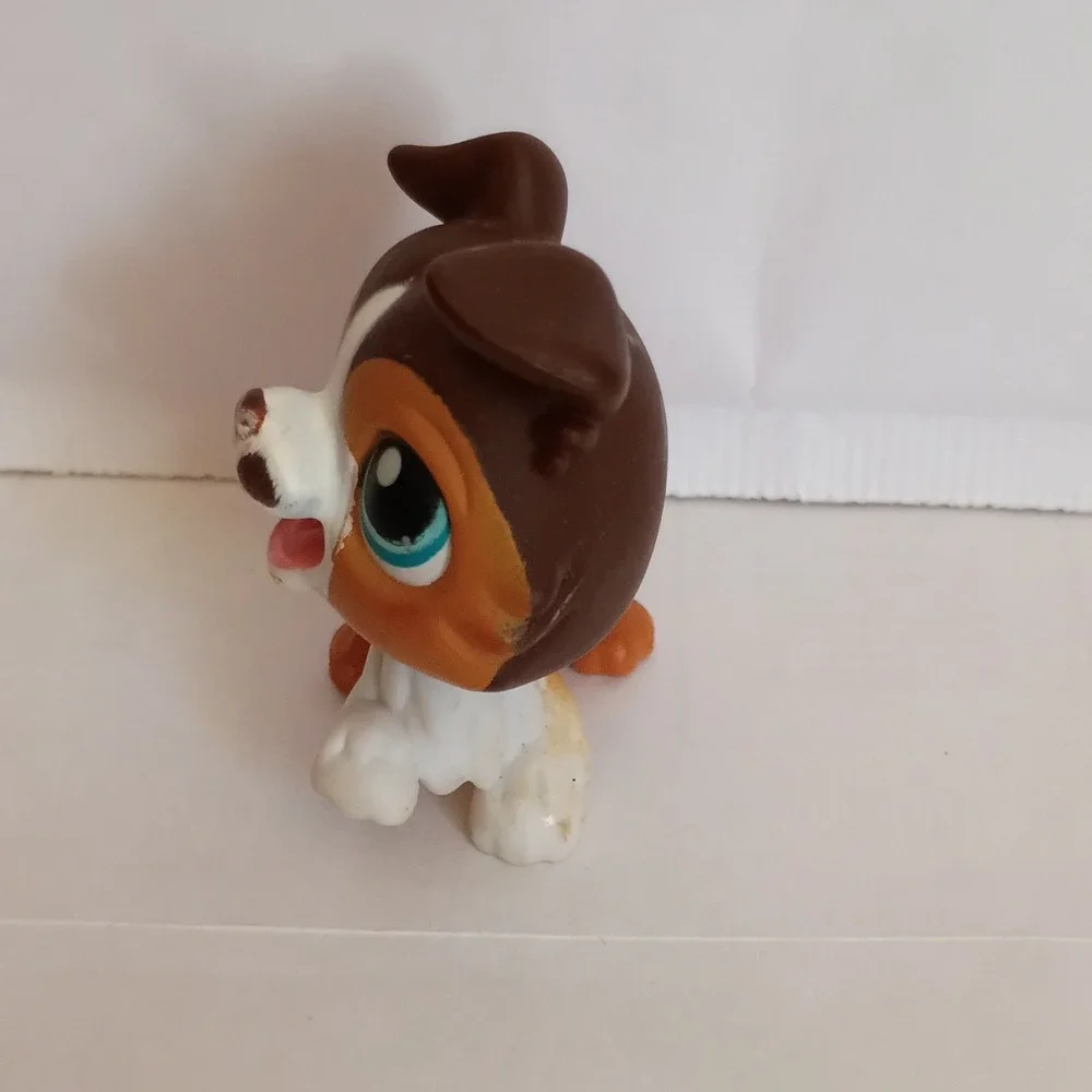 Littlest Pet Shop‎ Brown and White Dog Figure Toy for Ages 3-7 Years, 3-4, 4-7